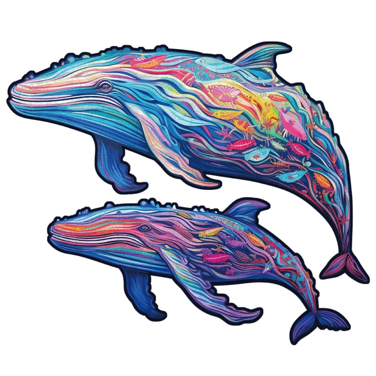 kaayee-wooden-parent-child-whale-holzpuzzle-medium image 1