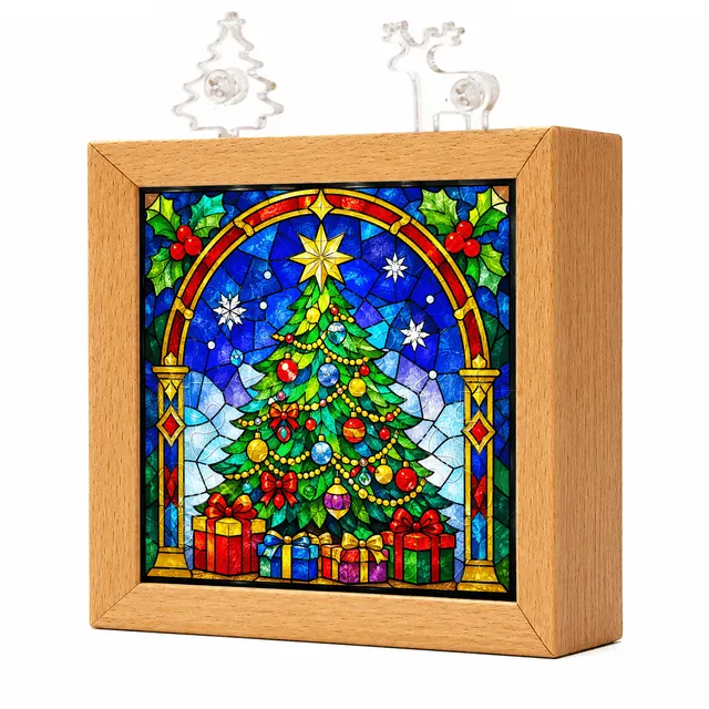 kaayee-night-light-christmas-tree-glow-nachtlicht-holz-puzzle image 1