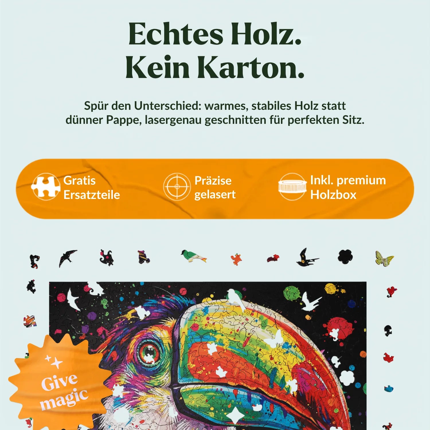 magicholz-holzpuzzle-bunter-tukan-puzzle-1000-teile-tiermotiv image 3