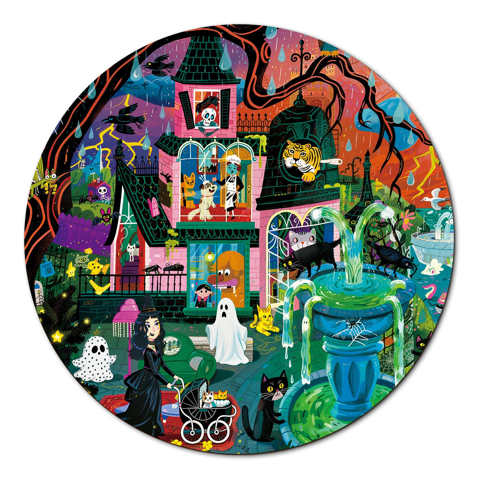 kaayee-haunted-manor-puzzle-1000-teile-eco-white-board-grusel image 1