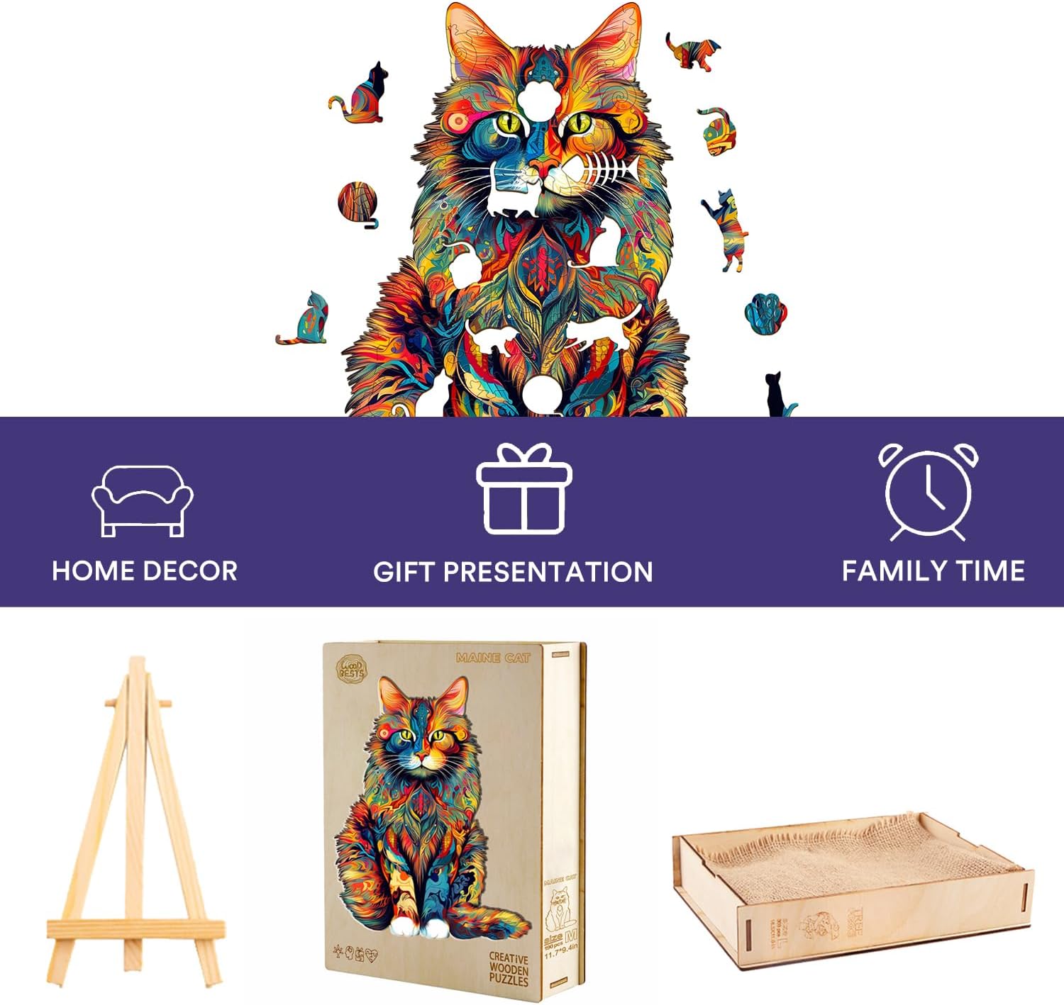jigfoxy-maine-coon-cat-holzpuzzle-s-80-teile-katze image 5