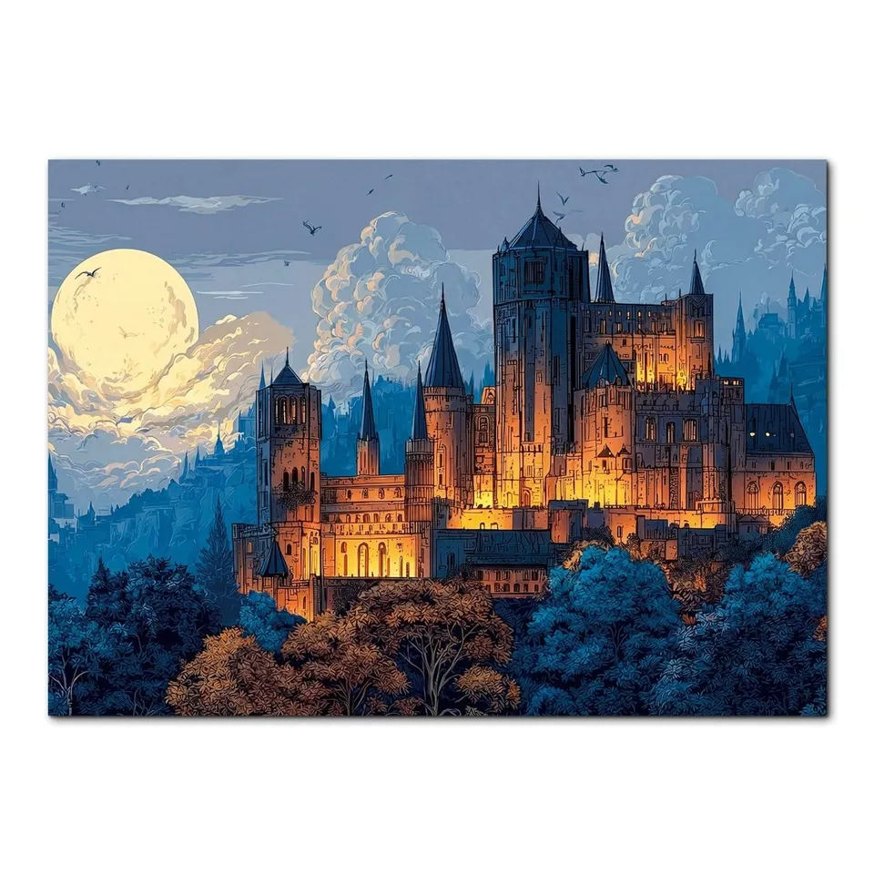 kaayee-moonlit-castle-1000-teile-puzzle-standard-edition-schloss image 1