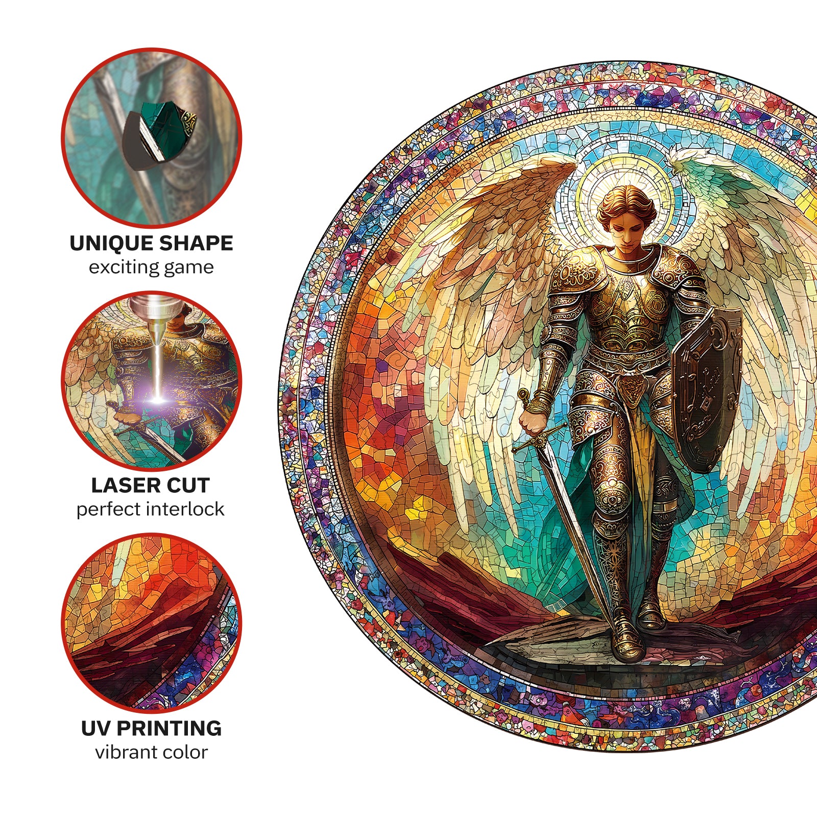 jigfoxy-archangel-holzpuzzle-m-211-teile-tierfiguren image 2