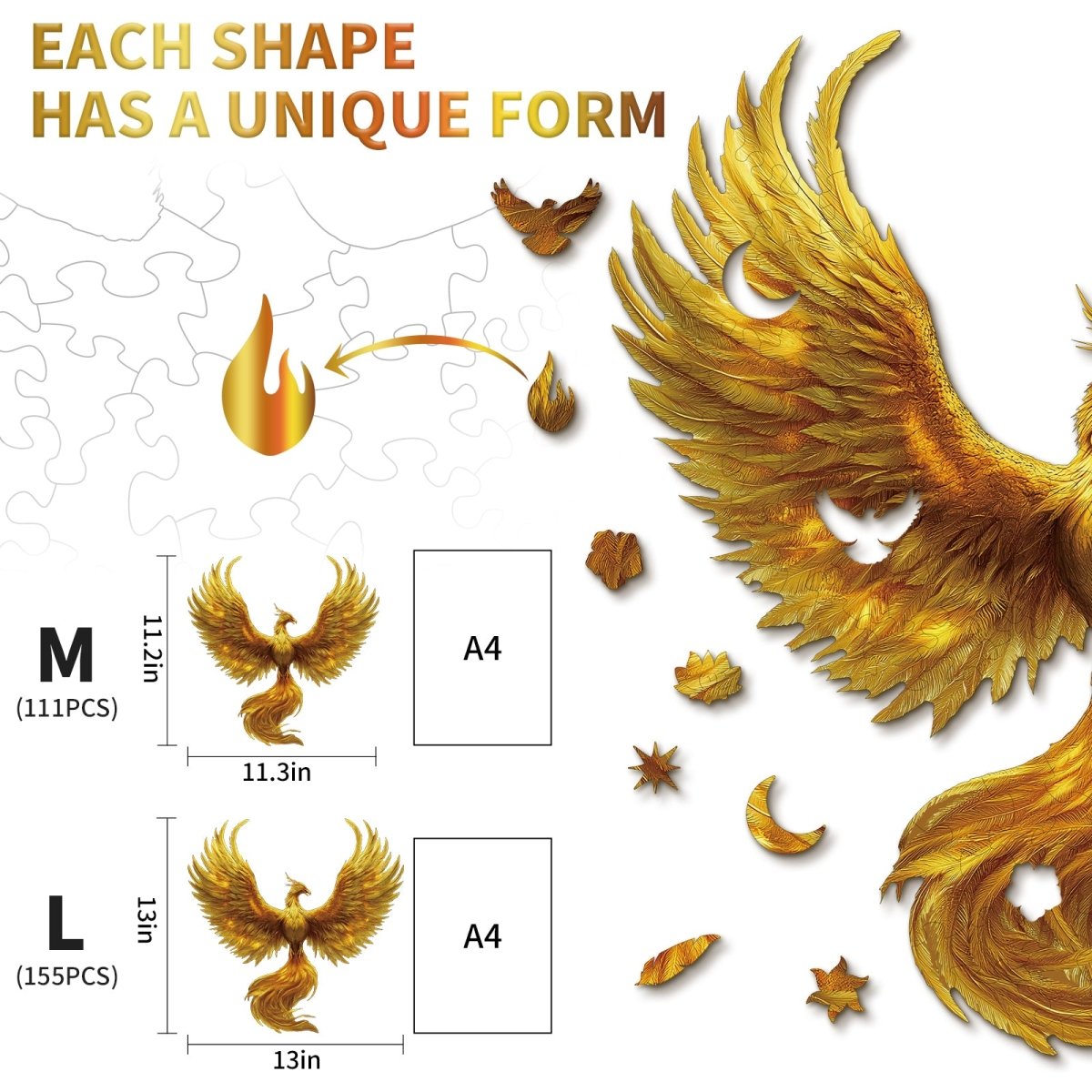 kaayee-golden-feather-phoenix-holzpuzzle-medium image 5