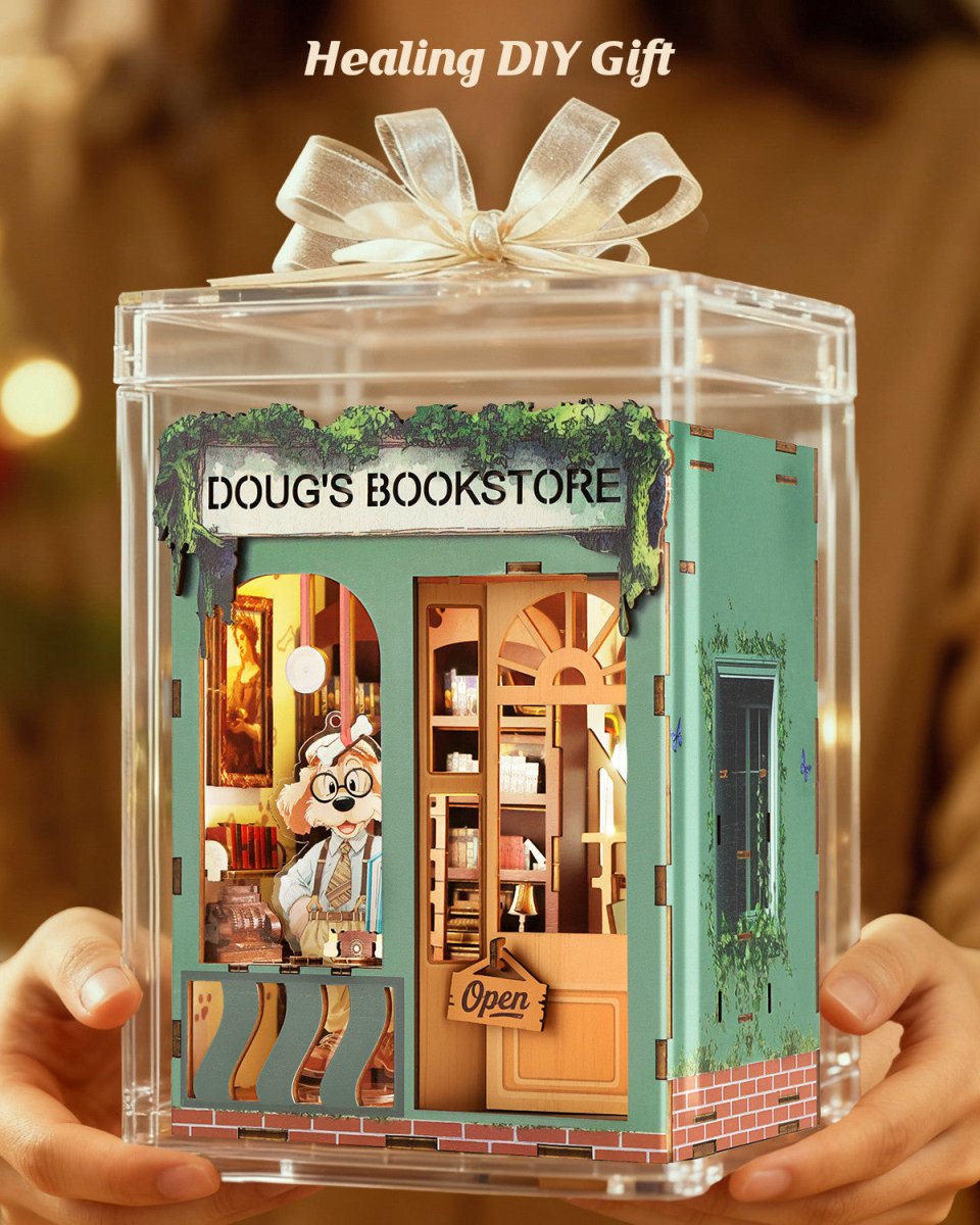 kaayee-book-nook-kit-doug-s-bookstore-3d-holzbausatz image 7