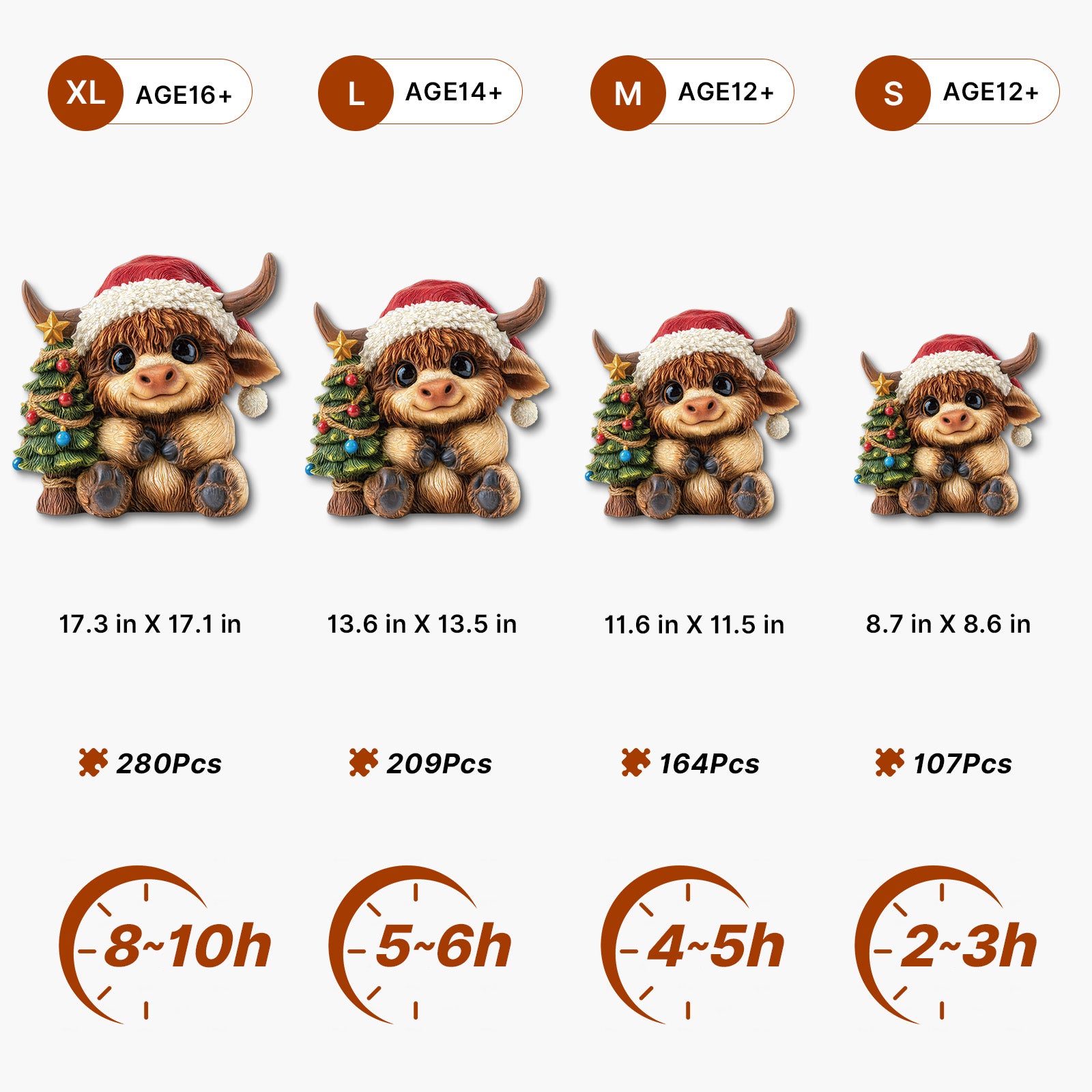 kaayee-christmas-highland-cutie-holzpuzzle-medium-winter image 5