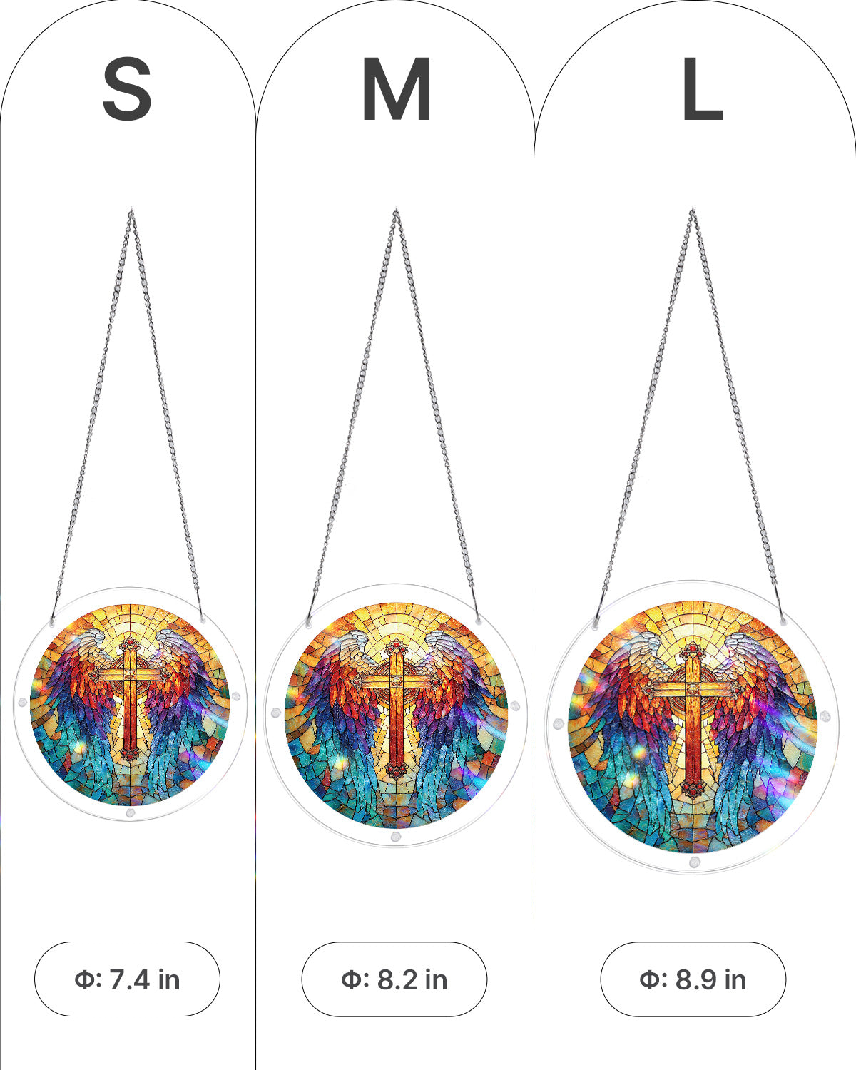 kaayee-suncatcher-rainbow-angel-cross-fensterbild-medium image 5