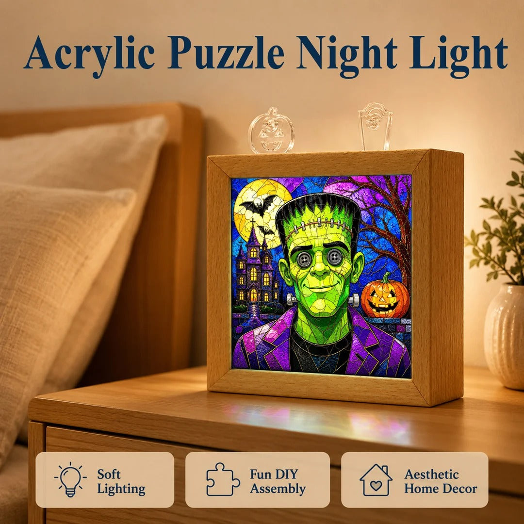 kaayee-halloween-frankenstein-nachtlicht-holzrahmen image 7