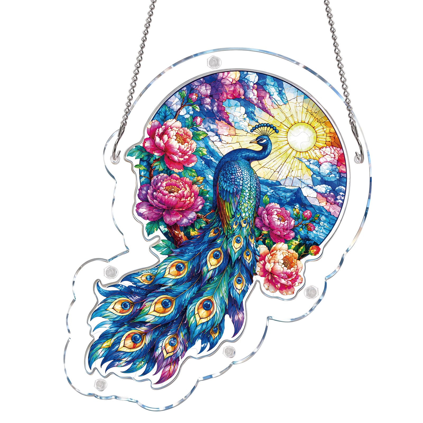 kaayee-moonlit-peacock-garden-suncatcher-fensterbild-medium image 7