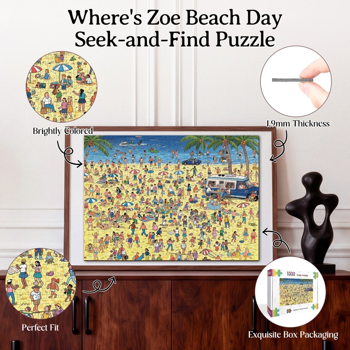 kaayee-1000-teile-puzzle-where-s-zoe-beach-day-strand-suchbild image 4