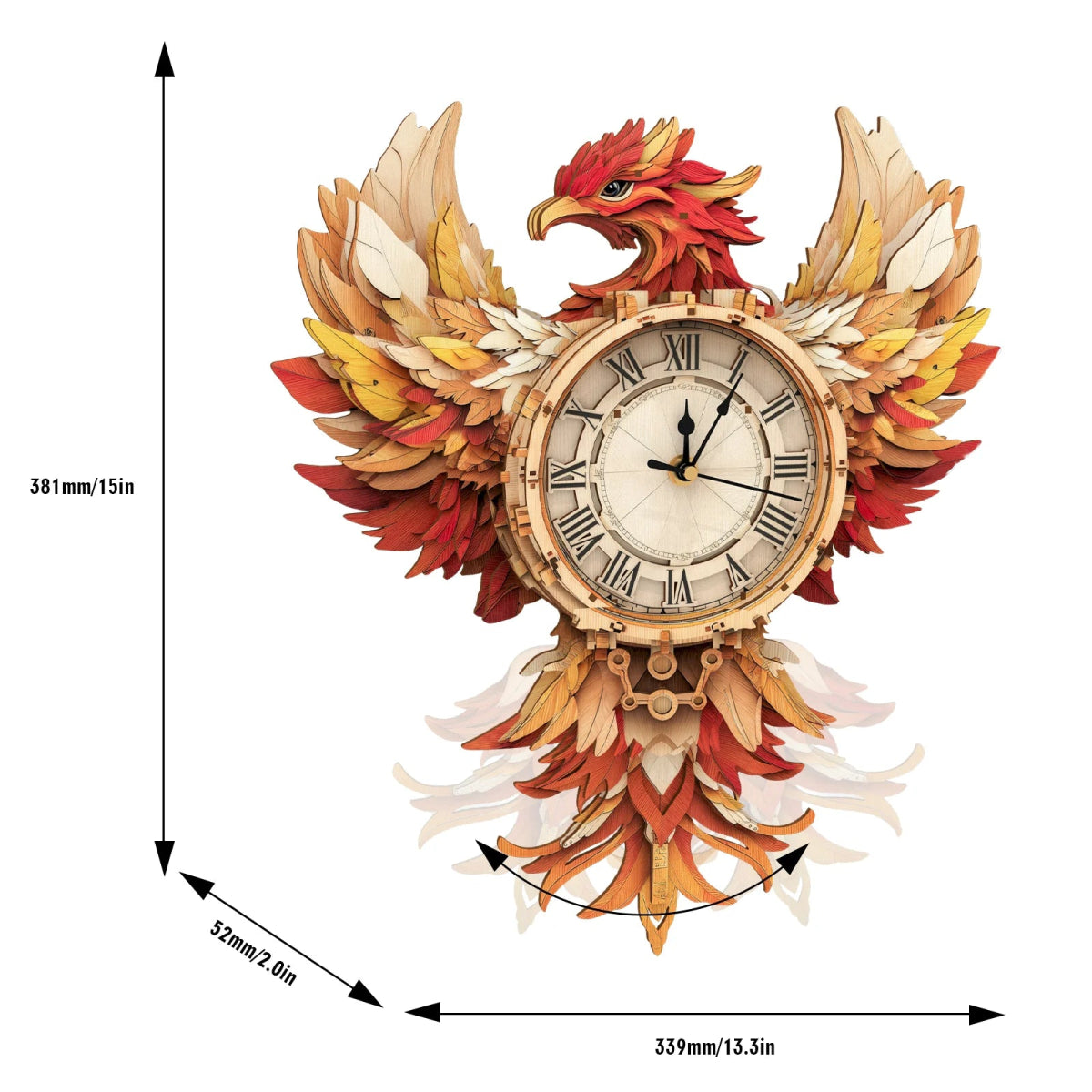 kaayee-clock-kit-phoenix-holzuhr-mit-pendel image 3