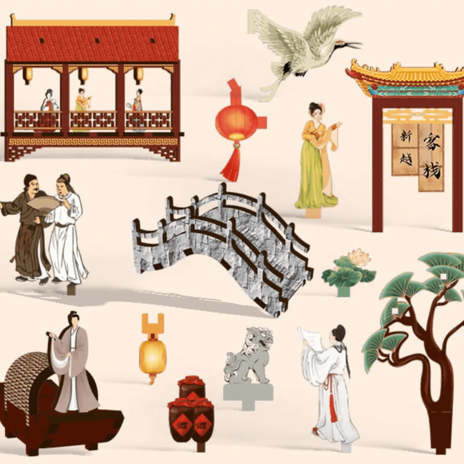 magicholz-book-nook-chinese-golden-lantern-pavillon-diorama image 3