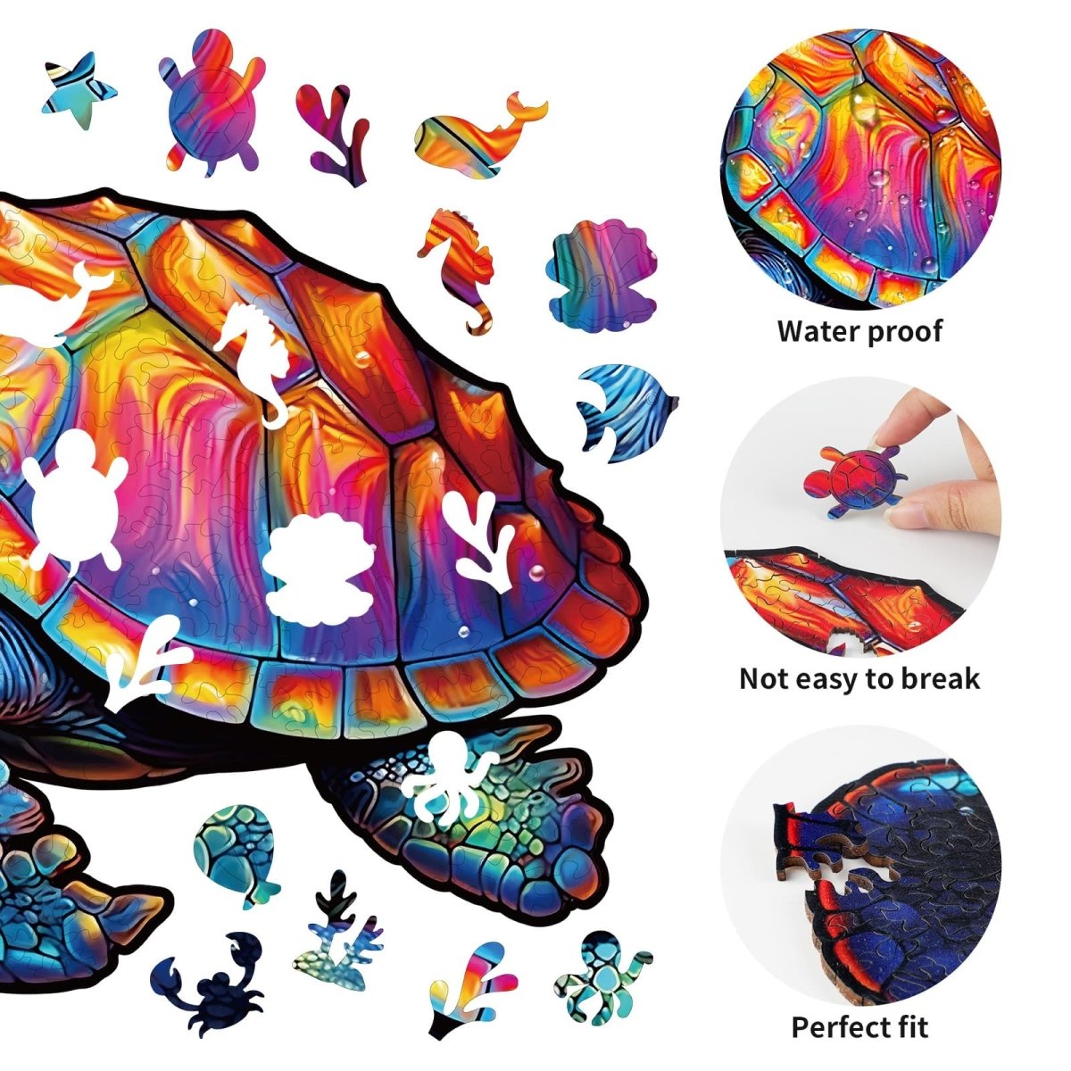 kaayee-wooden-puzzle-leisure-turtle-holzpuzzle-medium-schildkr-te image 2