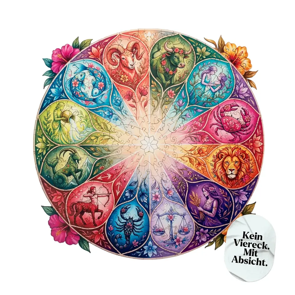 magicholz-holzpuzzle-sternzeichen-mandala-puzzle-350-teile image 1