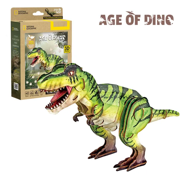 cubicfun-age-of-dino-ds1195h-tyrannosaurus-rex-3d-puzzle image 1