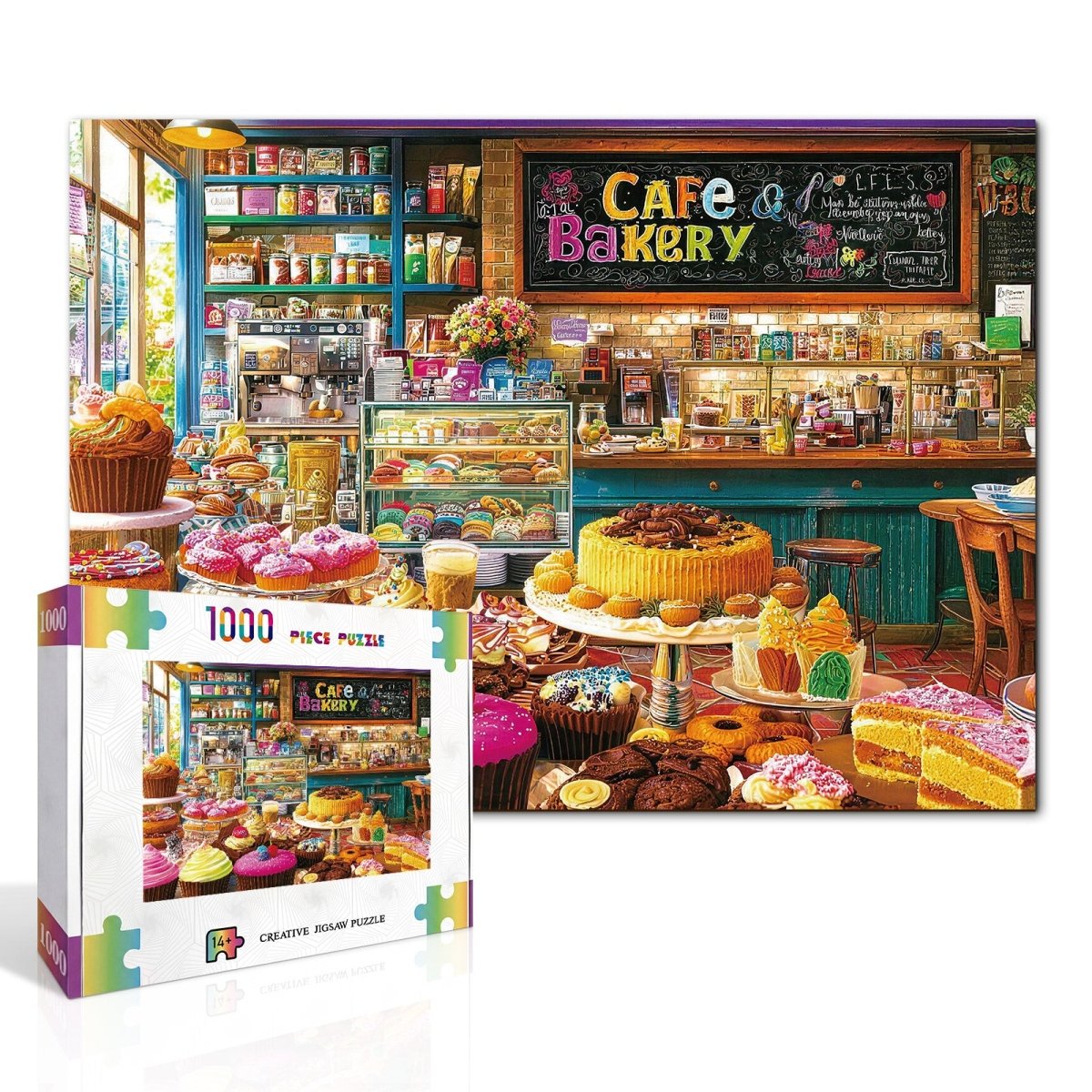 kaayee-cardboard-puzzle-sweet-dream-bakery-1000-teile image 2