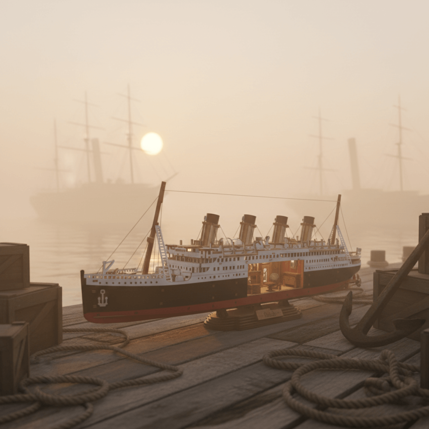 magicholz-mechanischer-bausatz-1912-atlantic-voyager-schiff-holz image 6