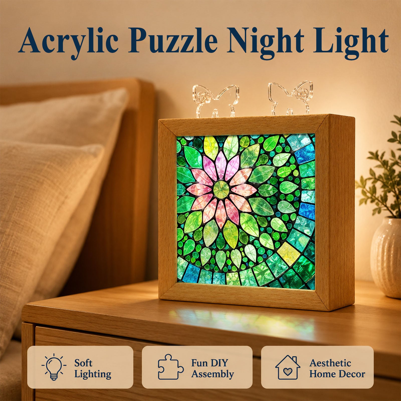 kaayee-verdant-bloom-nachtlicht-acryl-puzzle-holzrahmen image 6
