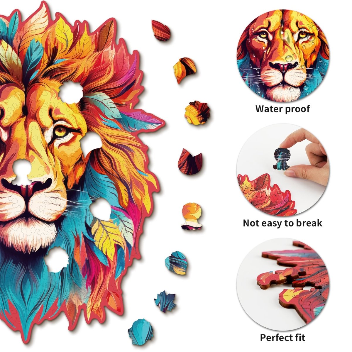 kaayee-wooden-puzzle-resolute-lion-holzpuzzle-m-l-we image 2