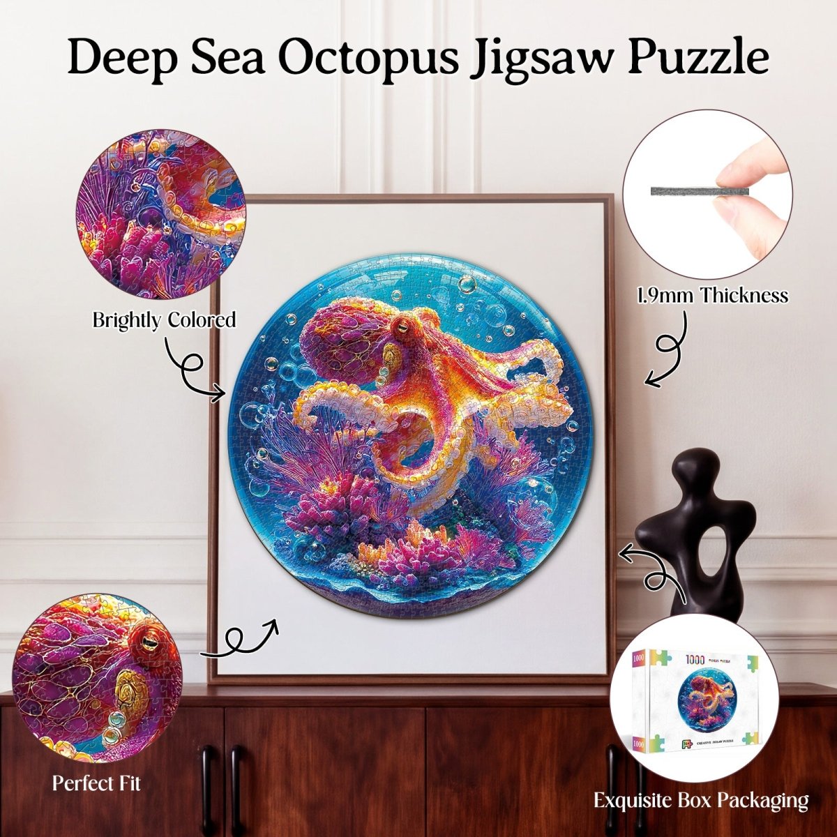 kaayee-cardboard-puzzle-deep-sea-octopus-1000-teile-rund image 3