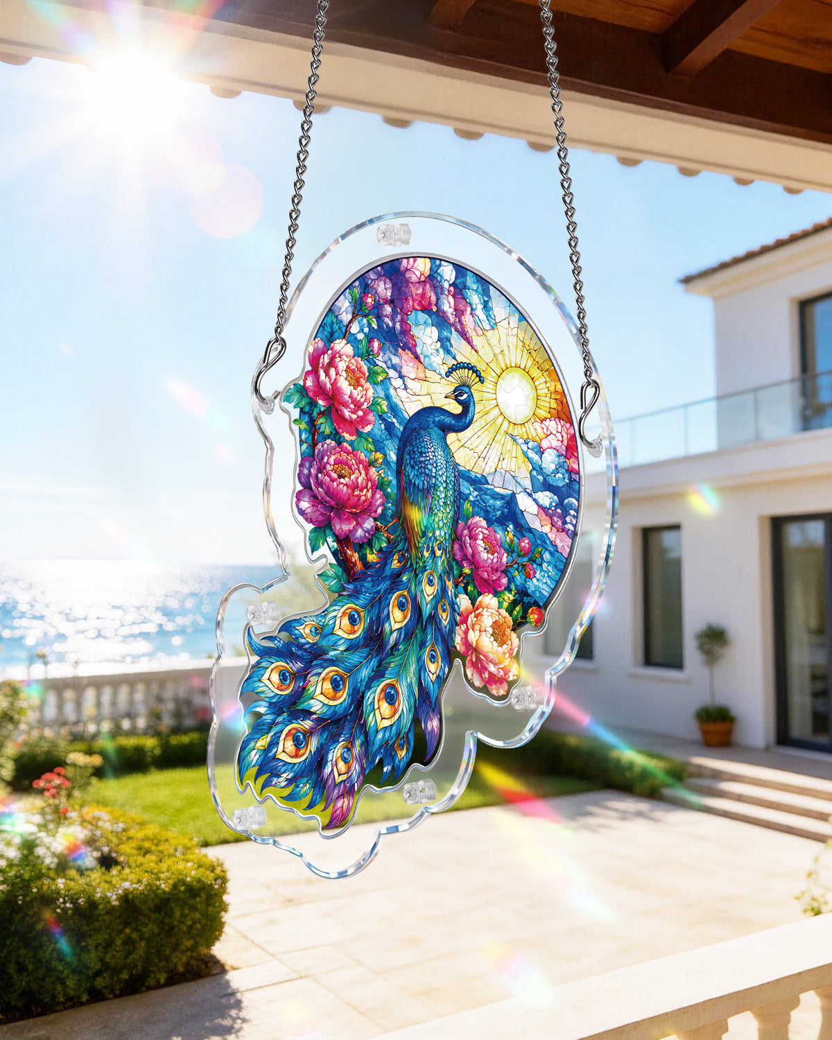 kaayee-moonlit-peacock-garden-suncatcher-fensterbild-medium image 8