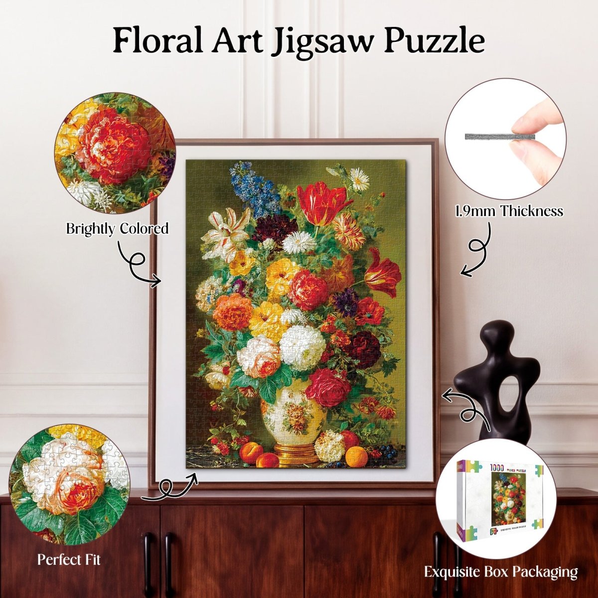 kaayee-cardboard-puzzle-floral-art-1000-teile-standard image 3
