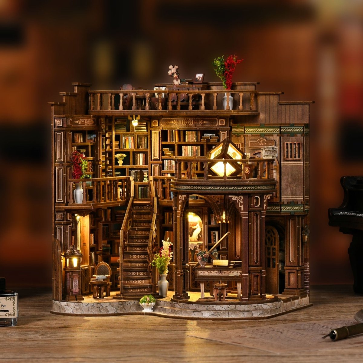 kaayee-miniature-house-dreamy-book-hall-miniaturhaus-bibliothek image 2