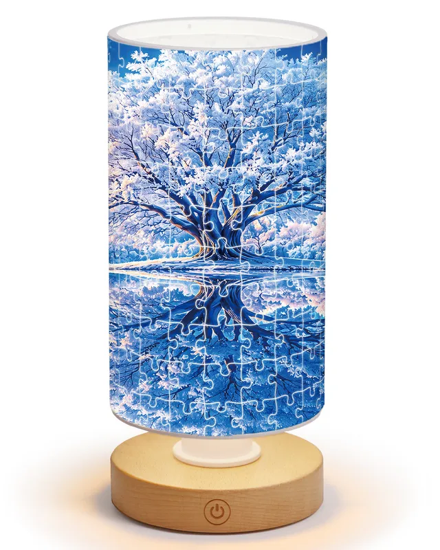 kaayee-winter-wonderland-nachtlicht-acryl-zylinder-usb image 1