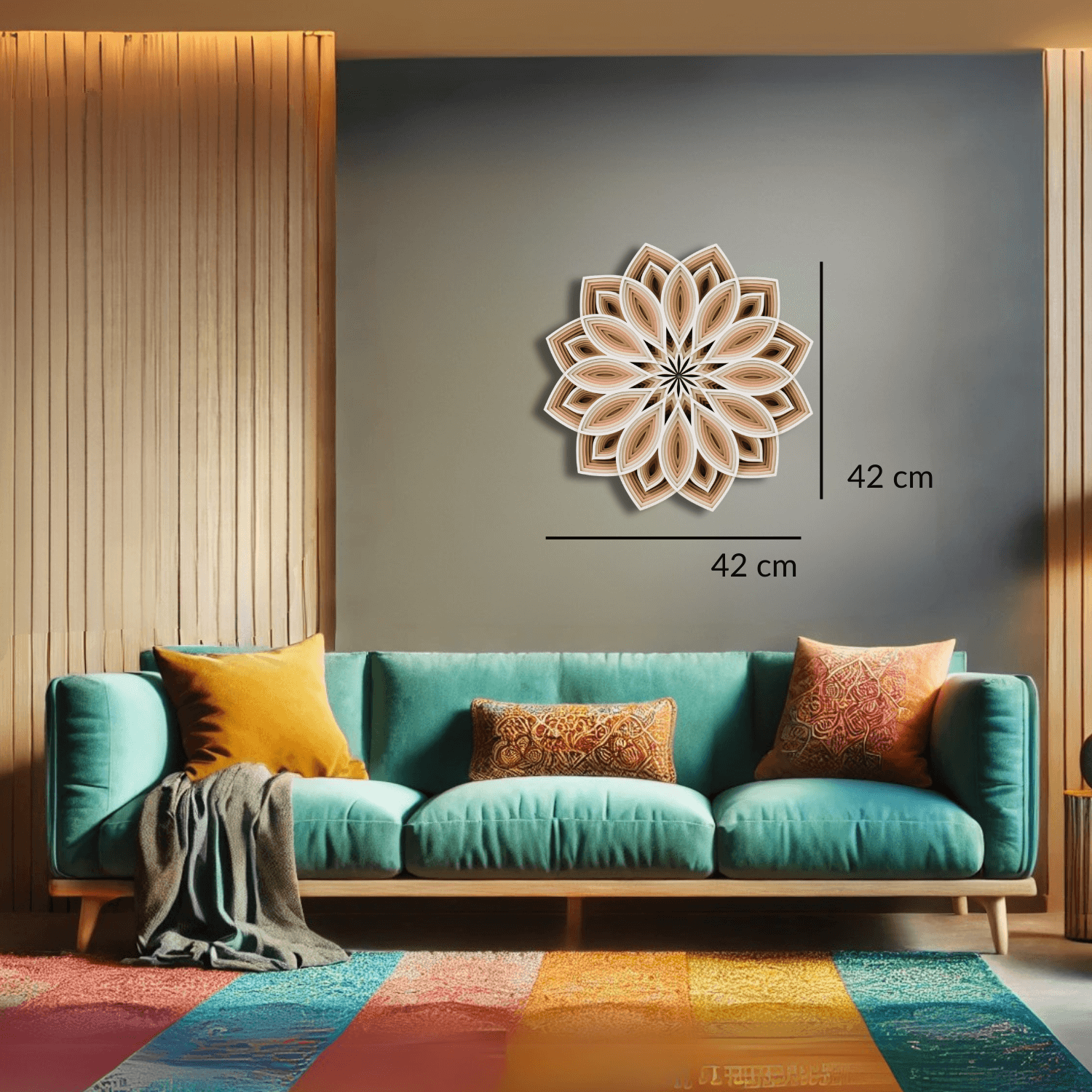 magicholz-wanddeko-lotus-of-eternity-wandbild-42x42-cm-3d image 6