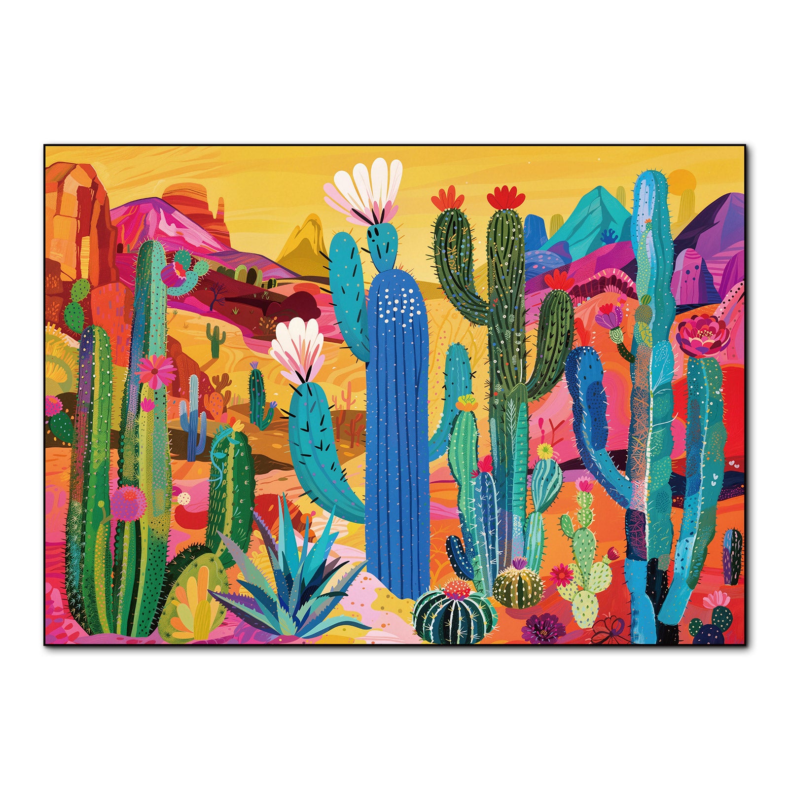 kaayee-neon-cactus-valley-puzzle-1000-teile-standard image 1