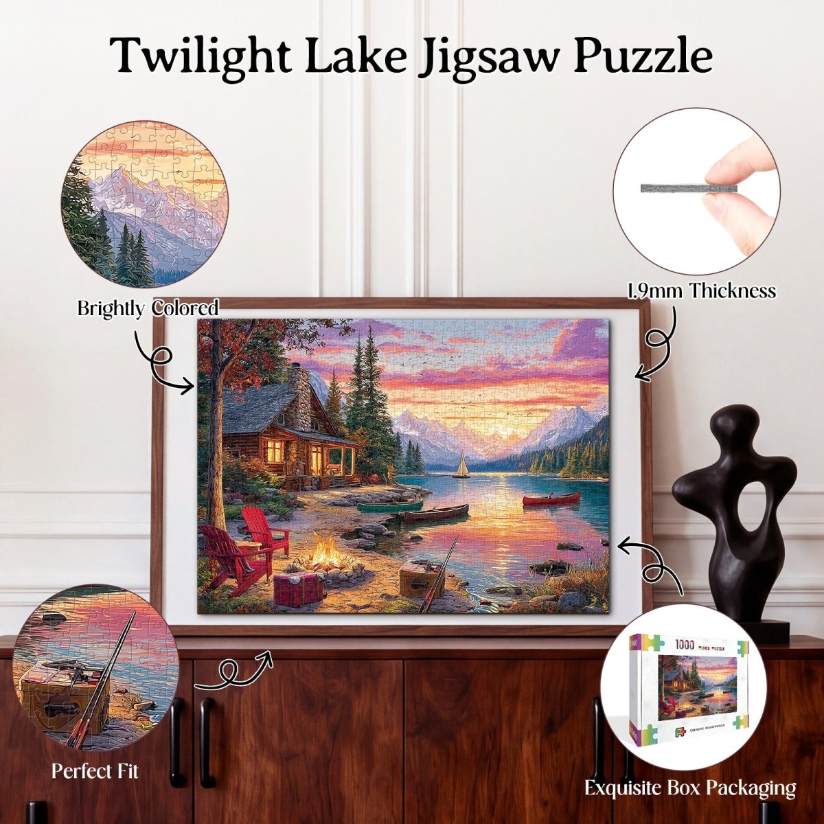 kaayee-cardboard-twilight-lake-1000-teile-puzzle-standard image 3