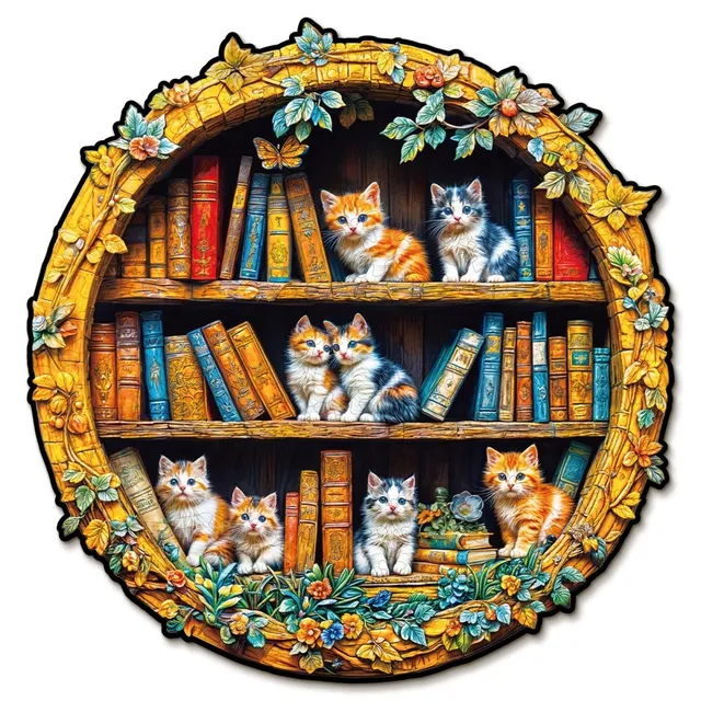 kaayee-3d-readers-paradise-holzpuzzle-medium-katzen image 1