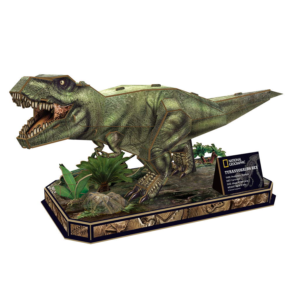cubicfun-dino-puzzle-ds1051h-tyrannosaurus-rex-3d-puzzle image 2