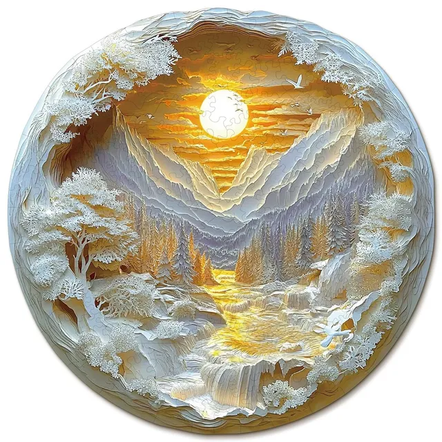 kaayee-wooden-puzzle-sunrise-in-the-east-holzpuzzle-medium image 1