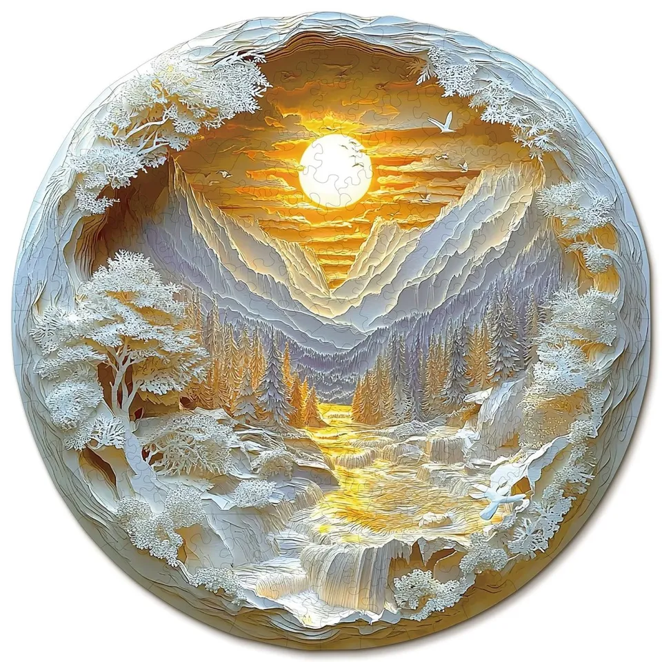 kaayee-wooden-puzzle-sunrise-in-the-east-holzpuzzle-medium image 1