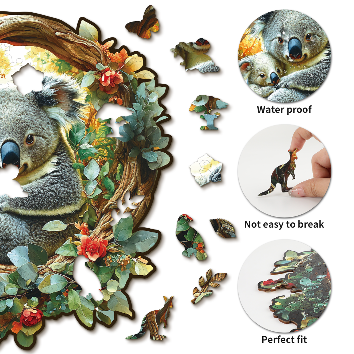 kaayee-koala-holzpuzzle-medium-mutter-kind-blumenkranz image 2