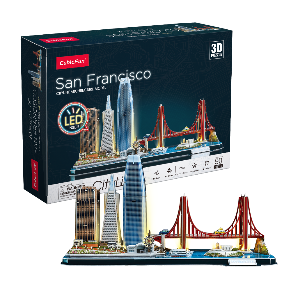 cubic-fun-led-lighting-l524h-san-francisco-3d-puzzle-mit-licht image 1