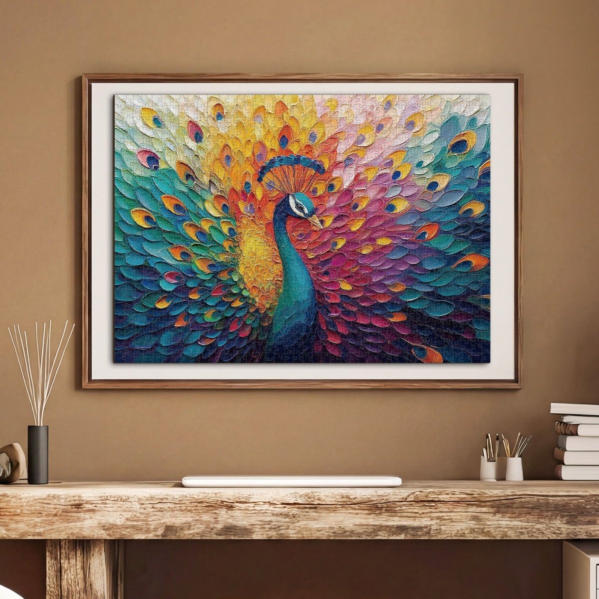 kaayee-cardboard-puzzle-peacock-1000-teile-eco-white-board image 5