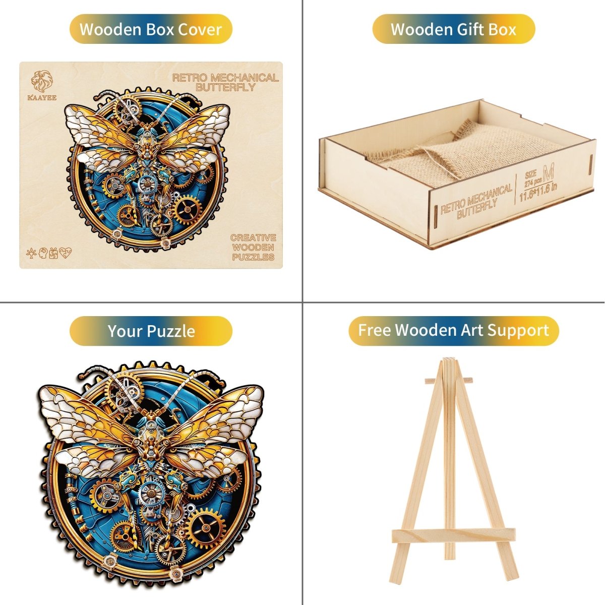 kaayee-retro-mechanical-butterfly-holzpuzzle-medium image 3