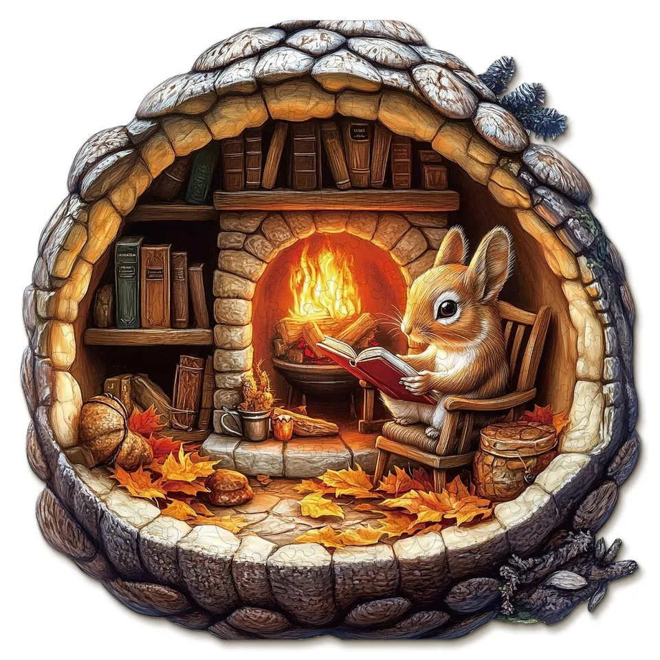 kaayee-wooden-puzzle-bunny-booklight-holzpuzzle-medium image 1