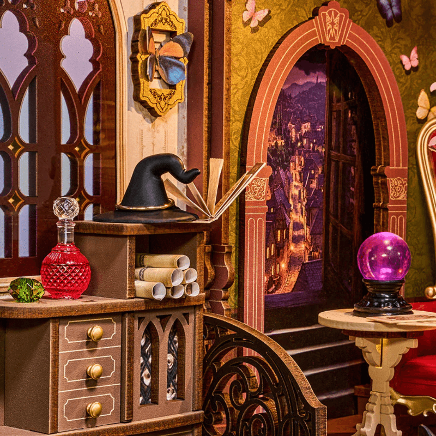 magicholz-book-nook-magicfantasy-regal-deko-mit-licht image 6