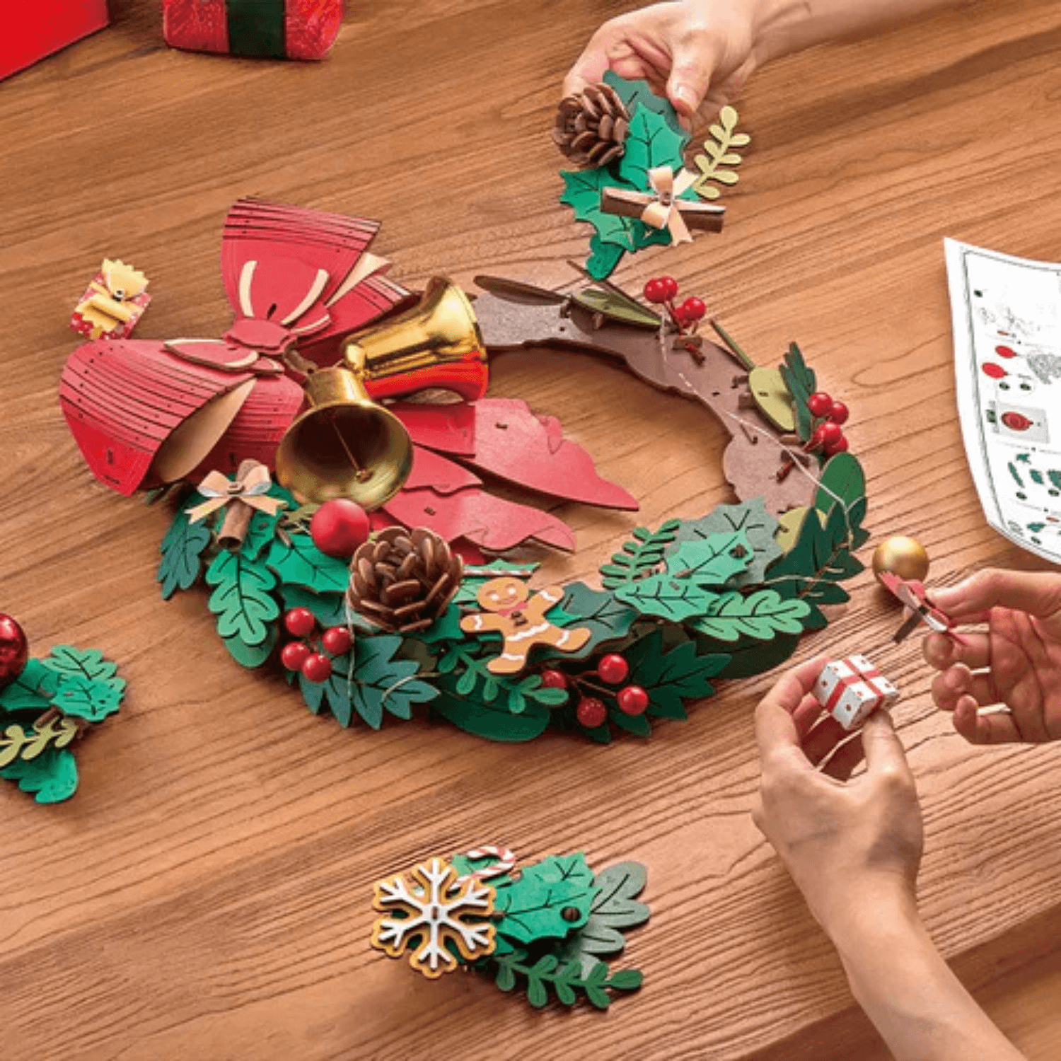magicholz-3d-puzzle-weihnachtskranz-holzbausatz-mit-led image 7