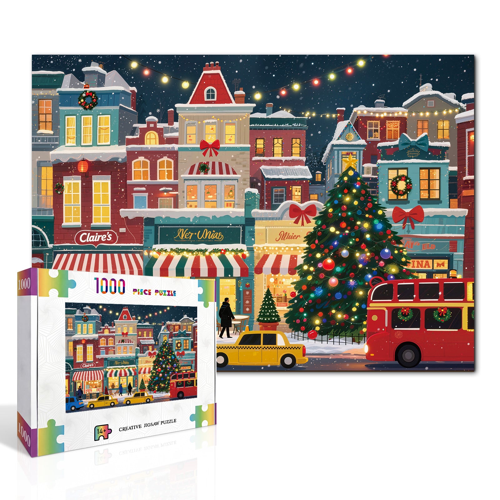 kaayee-cardboard-puzzle-christmas-town-puzzle-1000-weihnachten image 2