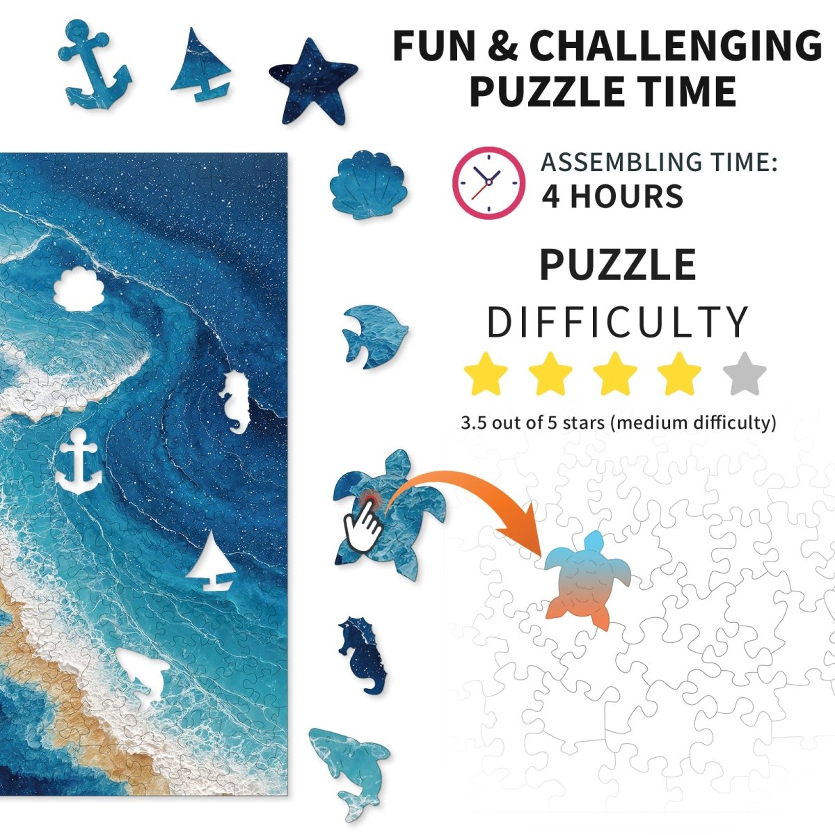 kaayee-wooden-puzzle-ocean-waves-holzpuzzle-medium-welle image 4
