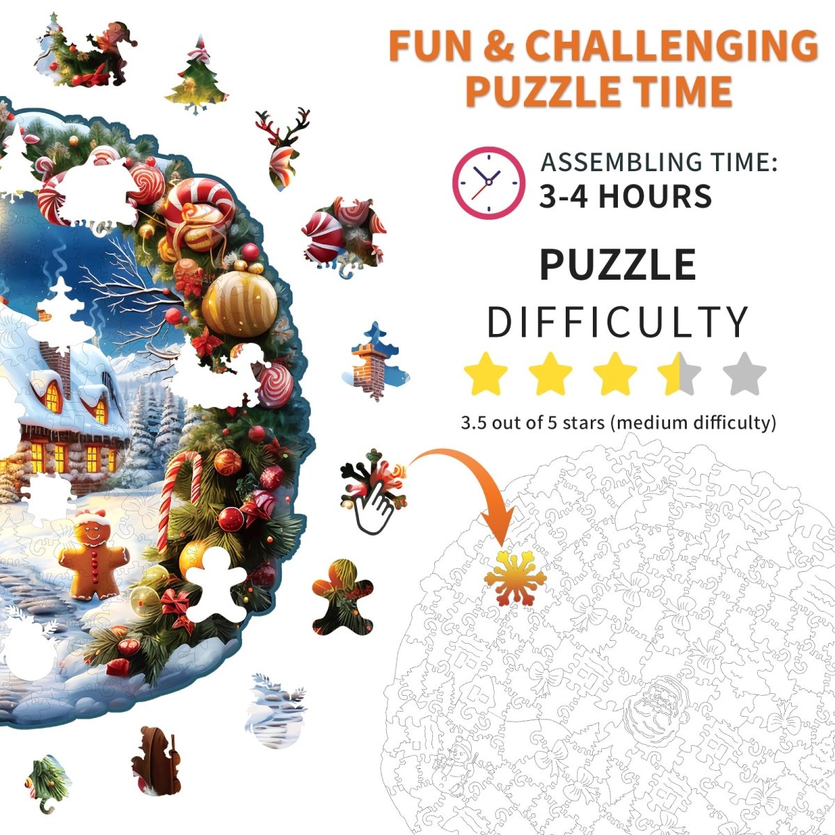 kaayee-wooden-puzzle-christmas-house-holzpuzzle-medium image 3