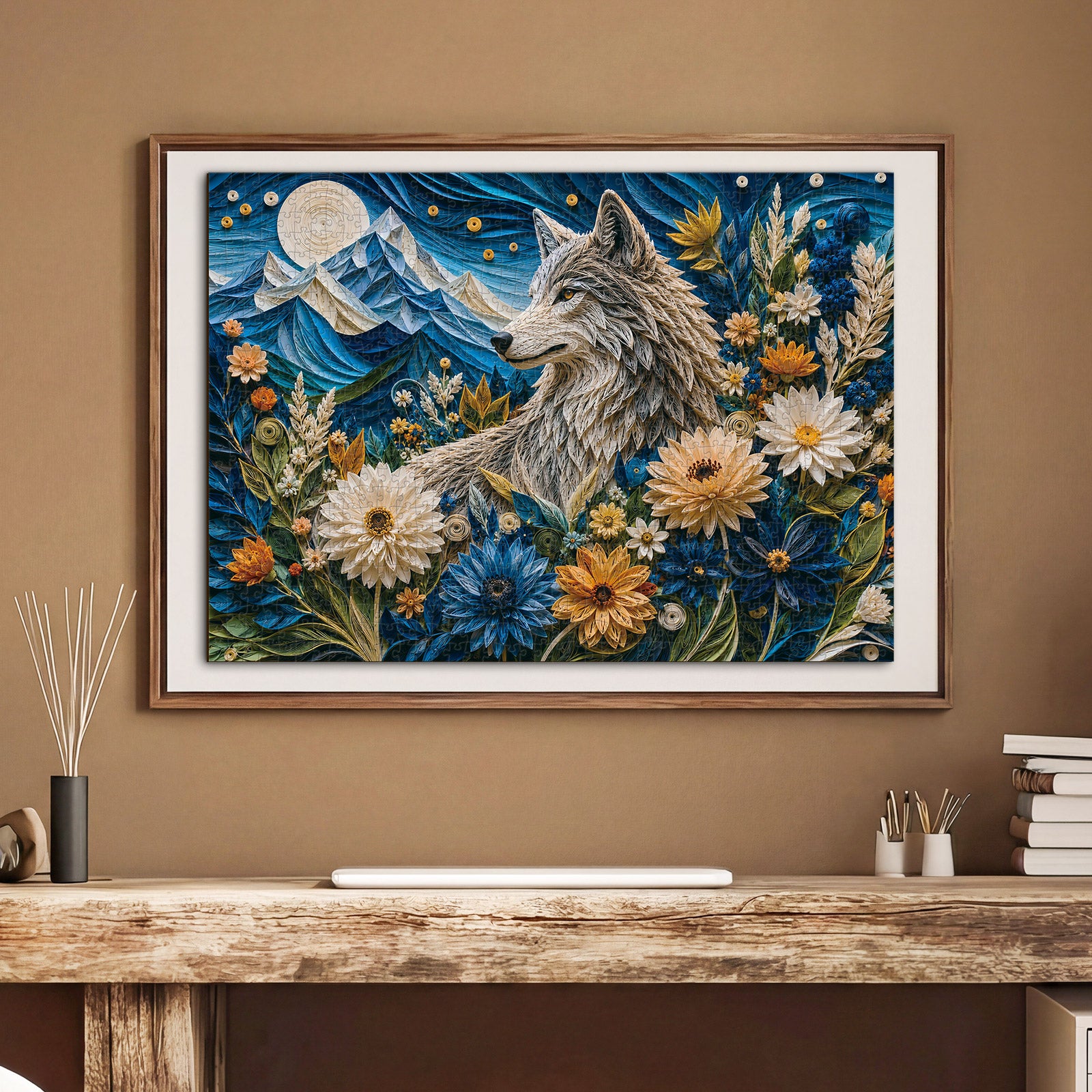 kaayee-cardboard-moonlit-wolf-garden-puzzle-1000-teile image 5