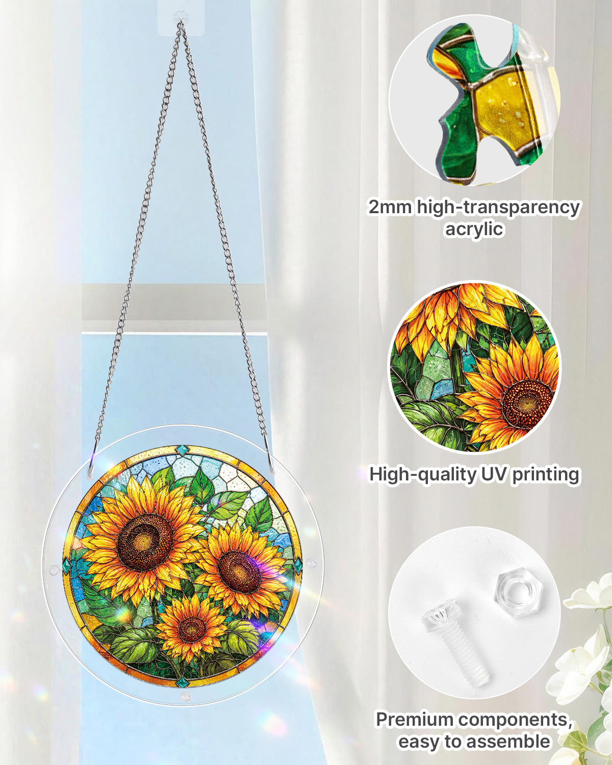 kaayee-suncatcher-puzzle-sunflower-radiance-fensterbild-blume image 4