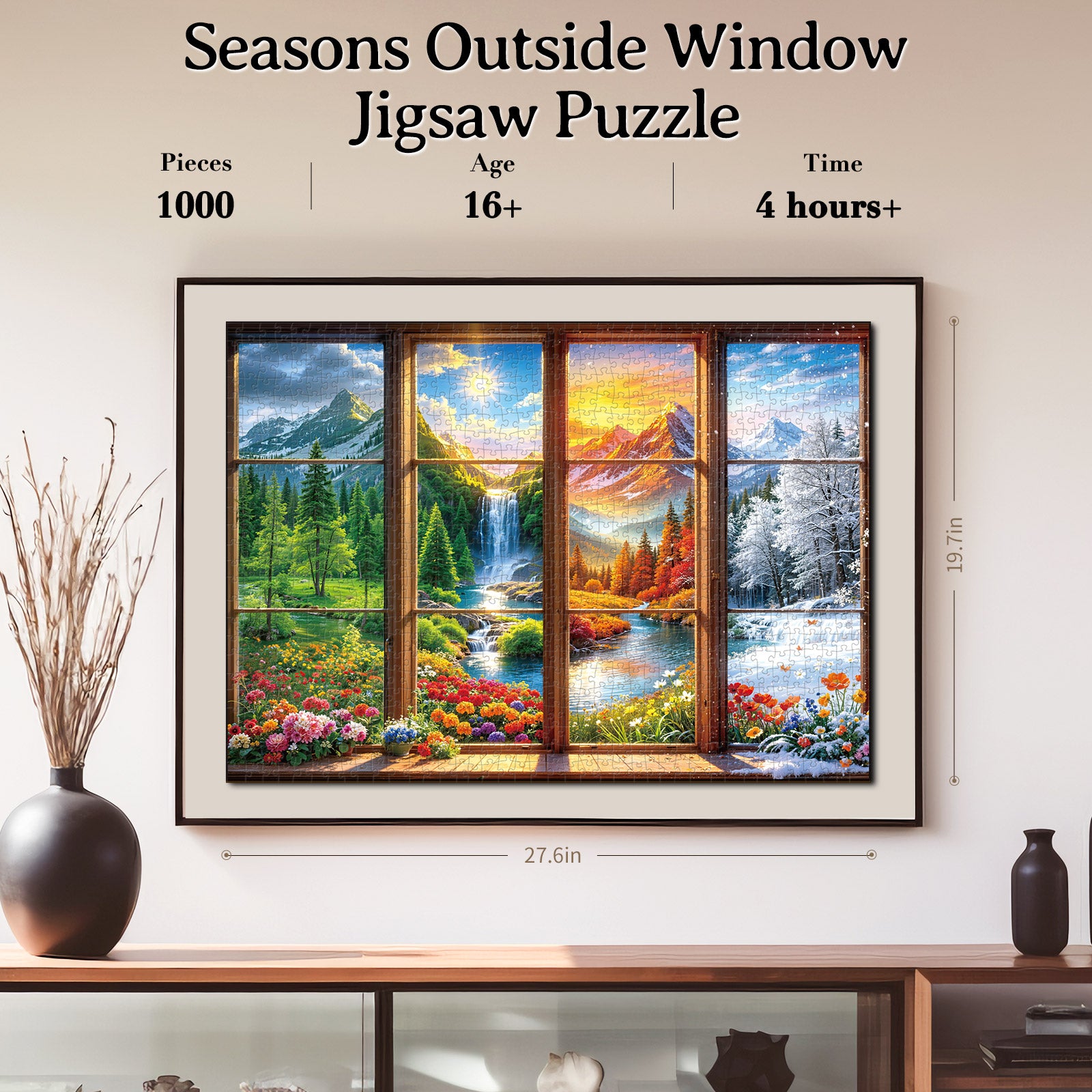 kaayee-cardboard-puzzle-seasons-outside-window-1000-teile image 4