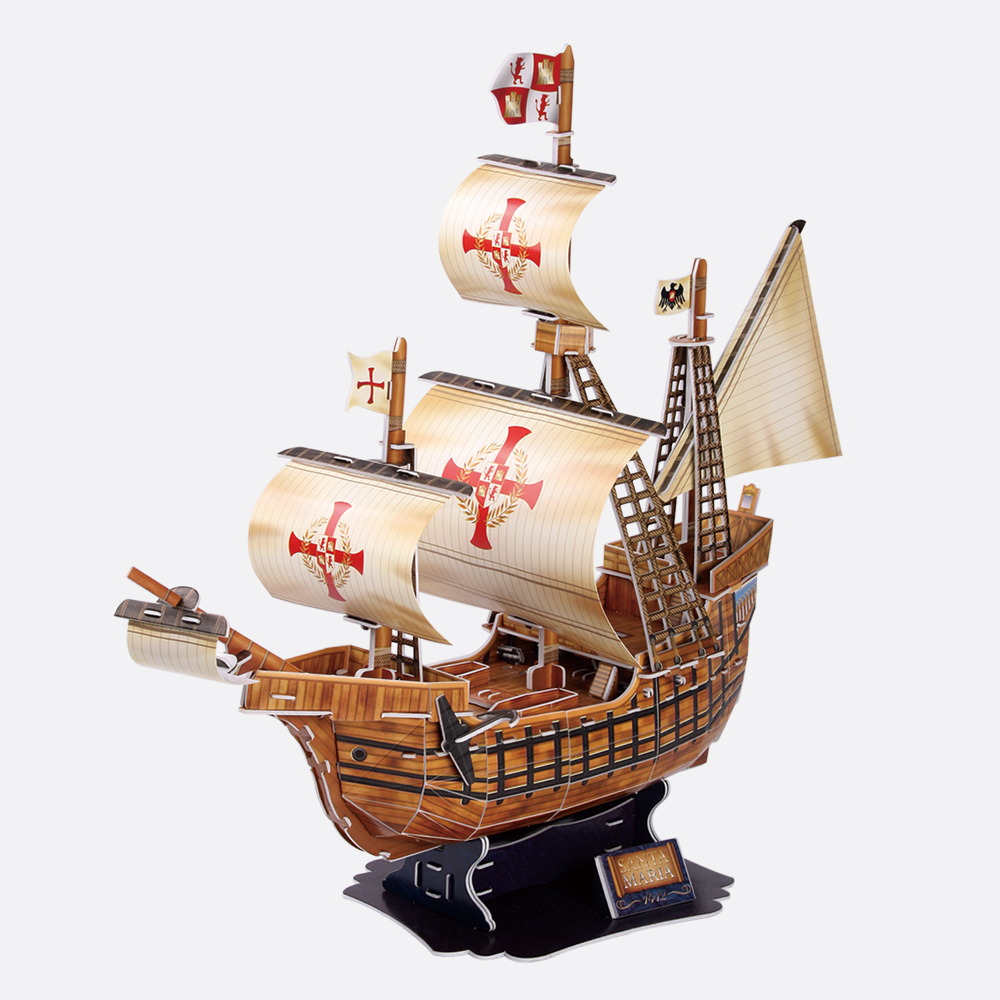 cubicfun-ships-t4008h-santa-maria-3d-puzzle-segelschiff image 2
