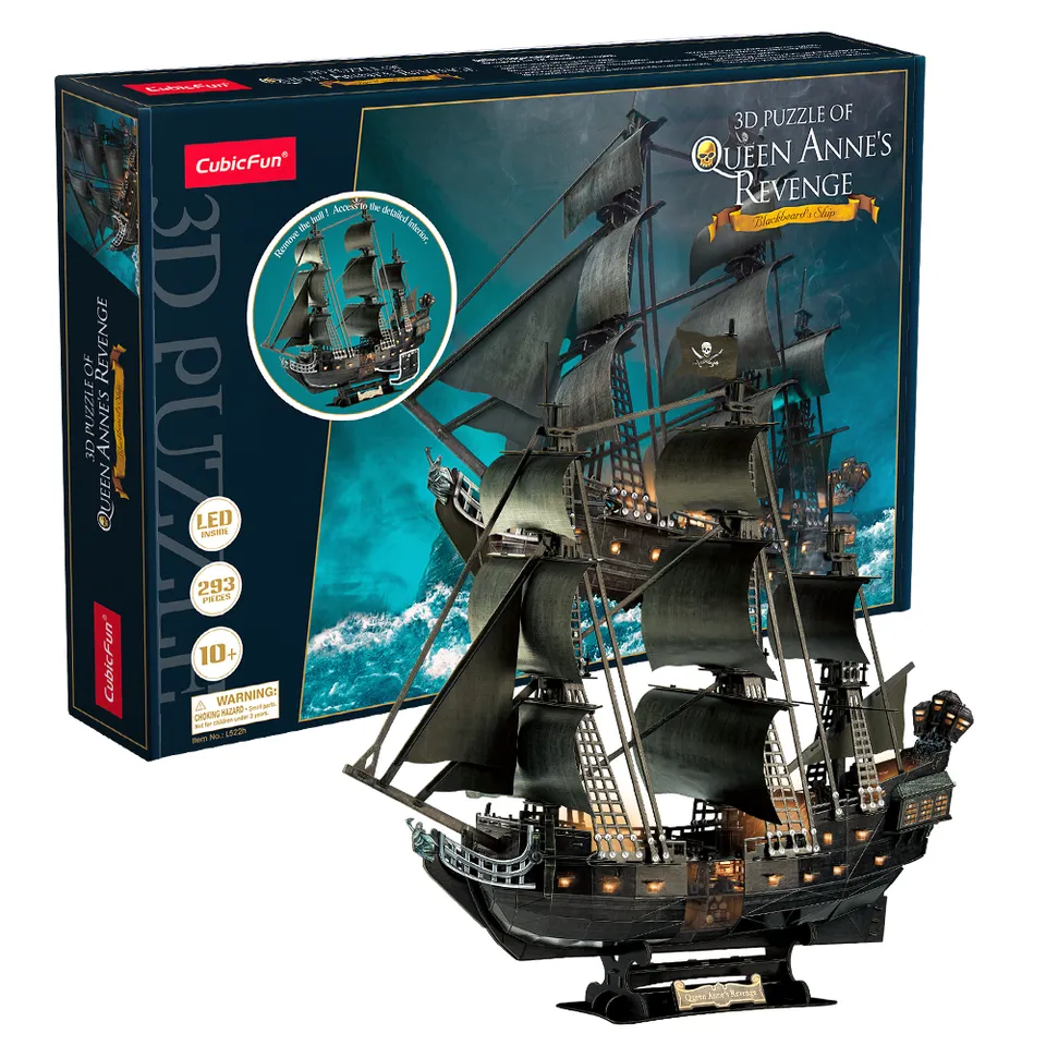 cubic-fun-l522h-queen-anne-s-revenge-3d-puzzle-schiff image 1